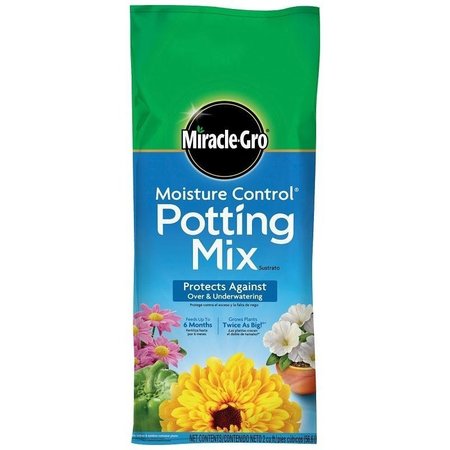 MIRACLE-GRO Moisture Control Potting Mix, Solid, 2 cuft Bag 75552300